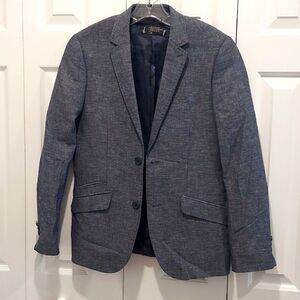 Howe Men’s Blue Cotton Linen Blend Sport Coat Sz 36